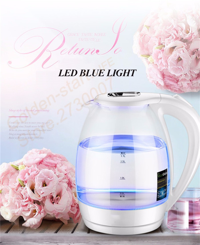 1.7L Electric Kettle 1850W Health Preserving Pot with Anti Dry Boiling Function MR-01 - Image 3