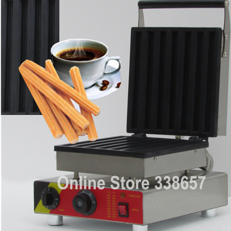 110v 220v Spain rectangle fritters churros waffle iron maker machine