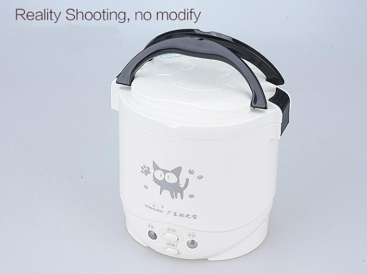 1L rice cooker used in house 110v to 220v or car 12v to 24v enough for two persons with english instructions - Image 3