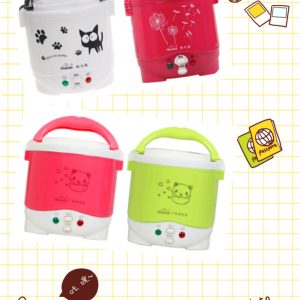 1L rice cooker used in house 110v to 220v  or car 12v to 24v enough for two persons with english instructions