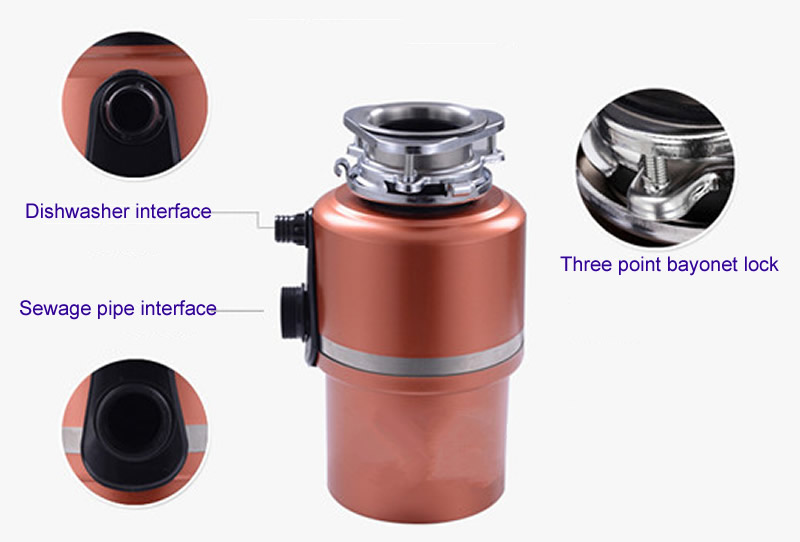 AC motor 450W kitchen food garbage disposal crusher food waste disposers Stainless steel Grinder material kitchen appliances - Image 2