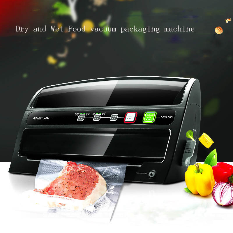 Automatic vacuum food sealer household food preservation plastic packaging  vacuum film sealing machine