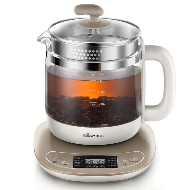 Bear Health Preserving Pot Full Automatic Thick Glass Multifunctional Electric Kettle Tea Pot YSH-B18W2 - Image 6