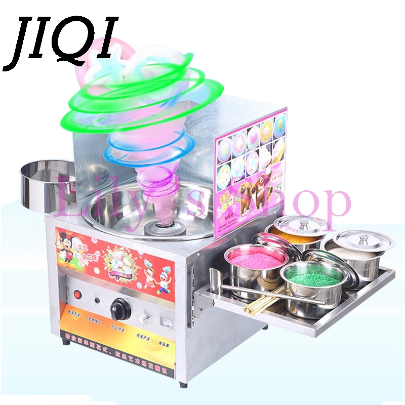 Commercial fancy gas cotton candy maker Candy sugar floss machine stainless steel snack equipments stalls flower High quality