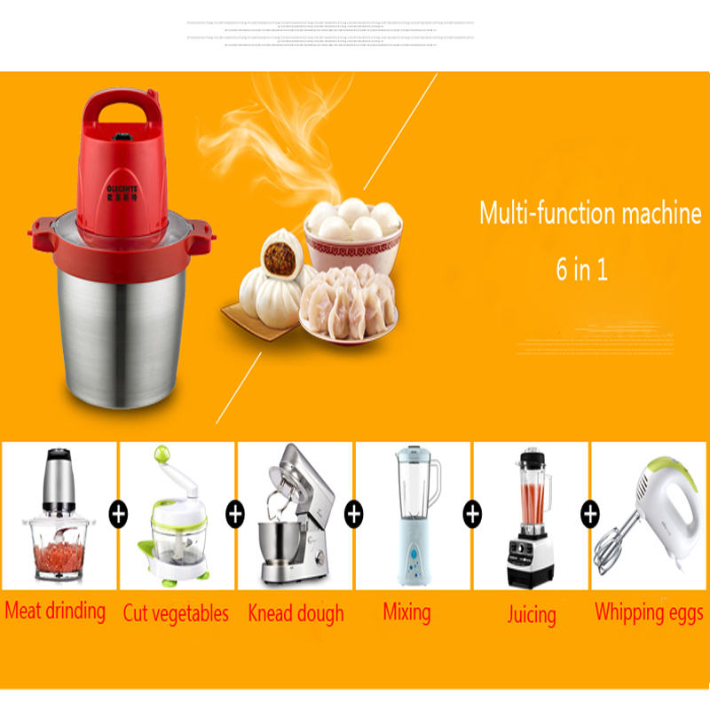 Commercial household electric meat grinder large capacity 5L stainless steel crushed garlic pepper ginger slice cuisine OL-510 - Image 4