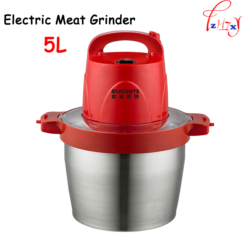 Commercial household electric meat grinder large capacity 5L stainless steel crushed garlic pepper ginger slice cuisine OL-510