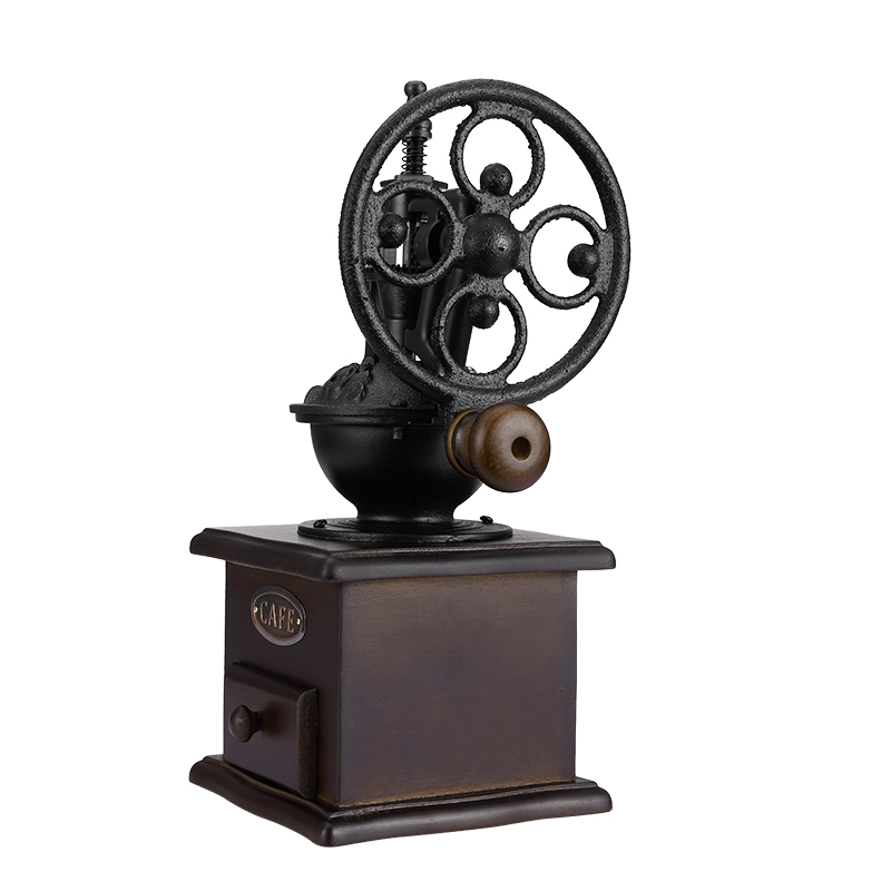 Ferris Wheel Design Vintage Manual Coffee Grinder With Ceramic Movement Retro Wooden Coffee Mill For Home Decoration - Image 5