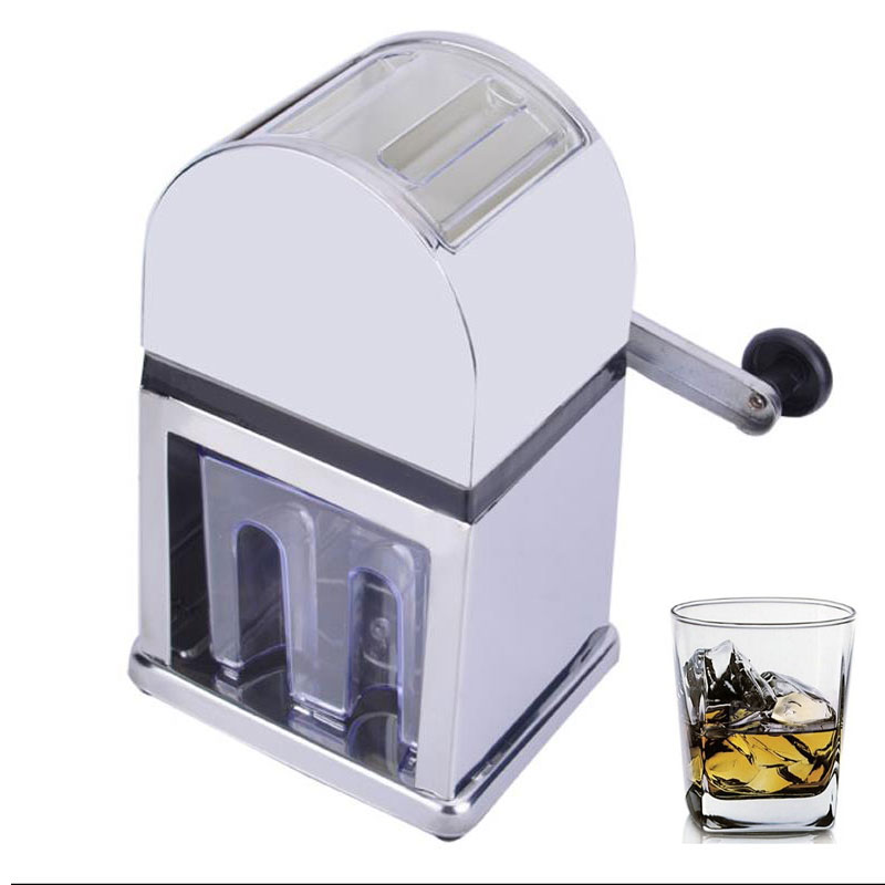 Hand Crank Ice Crusher Shaver Snow Drink Slushy Maker Blender Cocktail Maker stainless steel  Ice Crusher Shaver