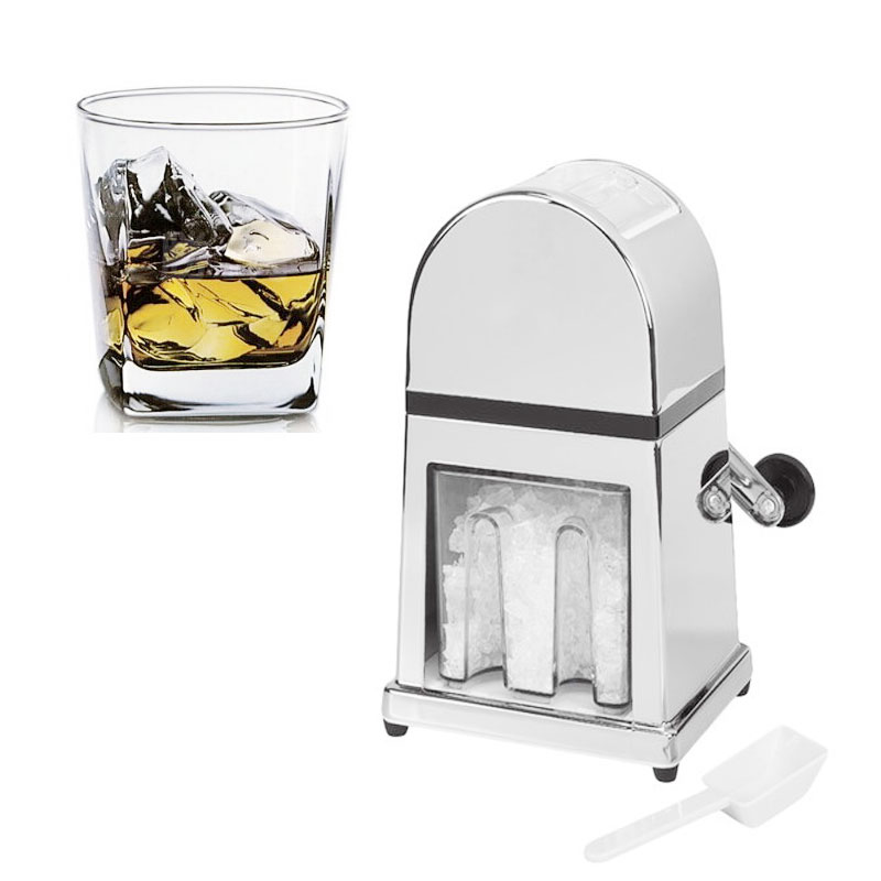 Hand Crank Ice Crusher Shaver Snow Drink Slushy Maker Blender Cocktail Maker stainless steel  Ice Crusher Shaver