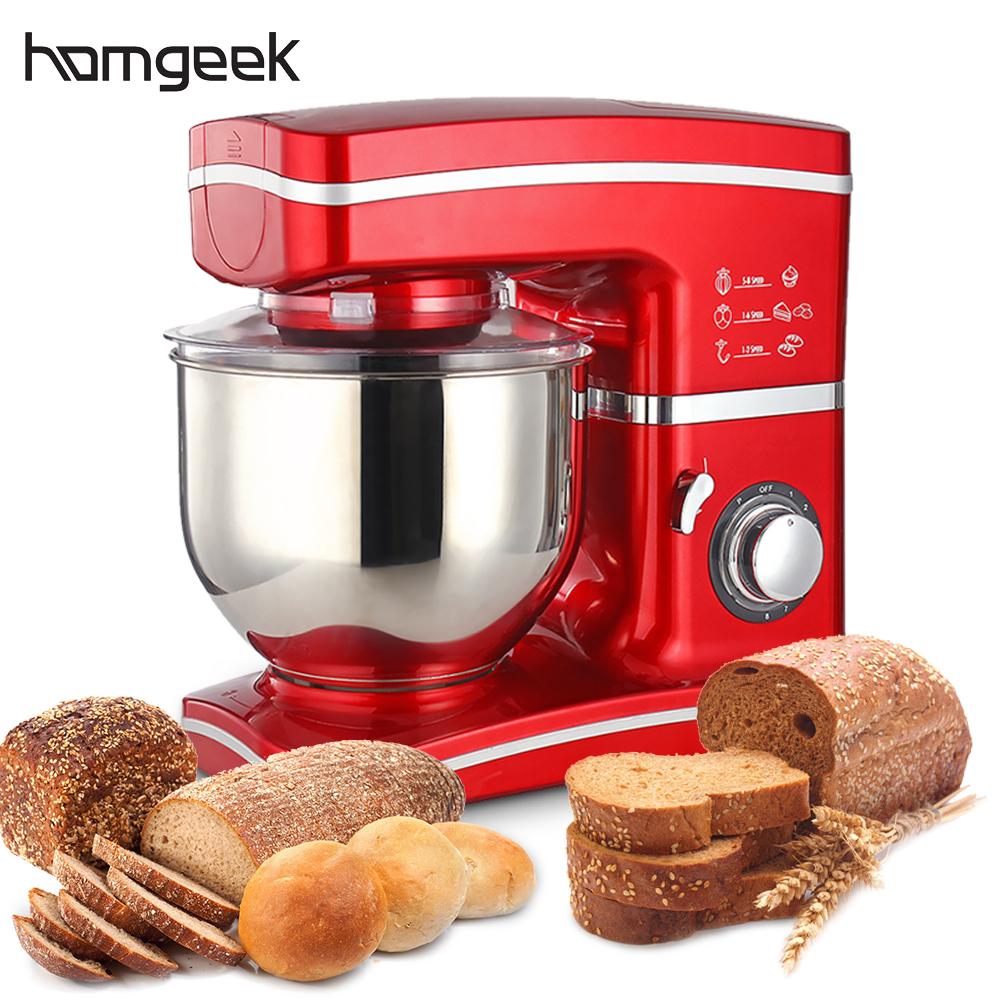 Homgeek 1000W 220-240V Dough Mixer Professional Electric Kitchen Stand Mixer Flour Egg Blender Milk-shake Cooking Machine