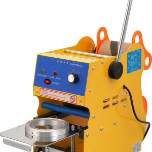 Manual plastic cup container sealer boba bubble tea juice drink film cover lid sealing machine F01