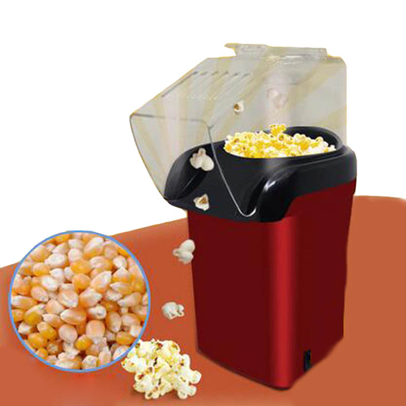 Mini Household Electric Popcorn Maker Machine Automatic Red Corn Popper Natural Hot Air Popcorn Maker corn Home use For kids