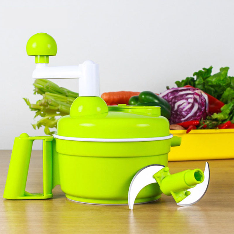 Multi-function Kitchen Manual Food Processor Household Meat Grinder Vegetable Chopper Quick Shredder Green Cutter Egg Blender