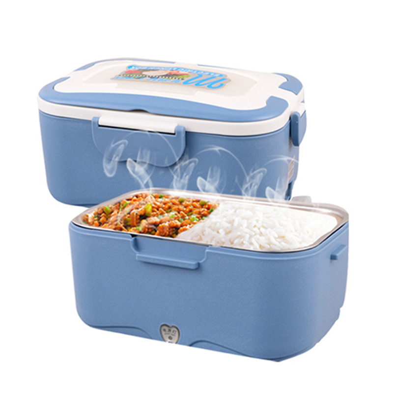ONEZILIElectric Food Heated Lunch Box 304 Stainless Steel Inner Pot 12V/24V/220V food warmer portable electric lunch box travel